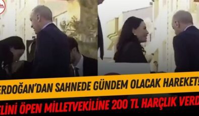 Aydın Milletvekili Seda Sarıbaş, Erdoğan’ın elini öptü 200 TL harçlık aldı…