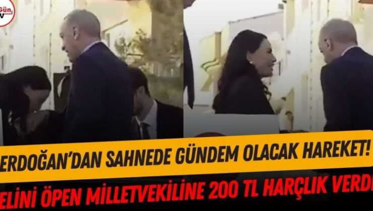 Aydın Milletvekili Seda Sarıbaş, Erdoğan’ın elini öptü 200 TL harçlık aldı…