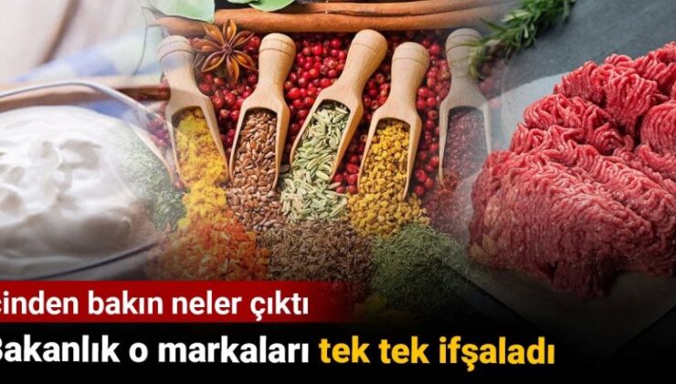 Bakanlık o markaları tek tek ifşaladı. İçinden bakın neler çıktı