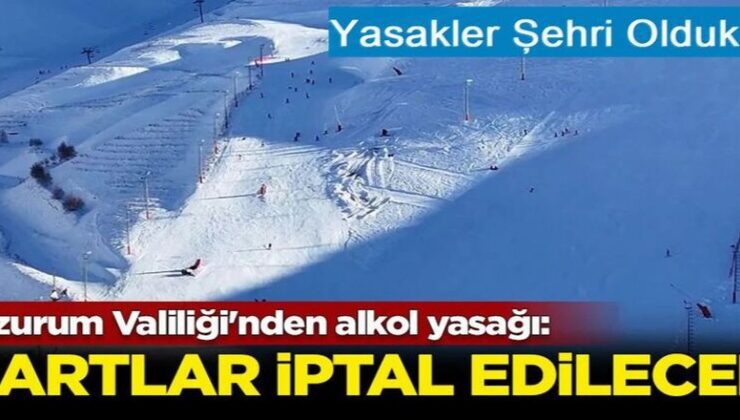 Erzurum Valiliği’nden kayak yapanlara ‘alkol’ kısıtlaması