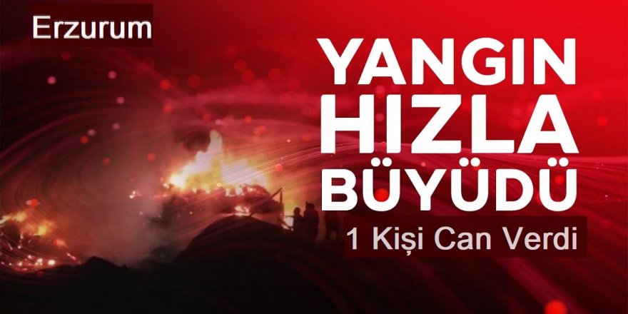 Erzurum'da yangın can aldı