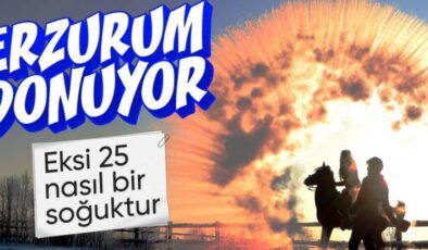 Kuvvetli sağanak ve kar yolda…Erzurum eksi 25’i gördü