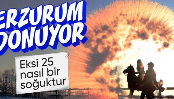 Kuvvetli sağanak ve kar yolda…Erzurum eksi 25’i gördü